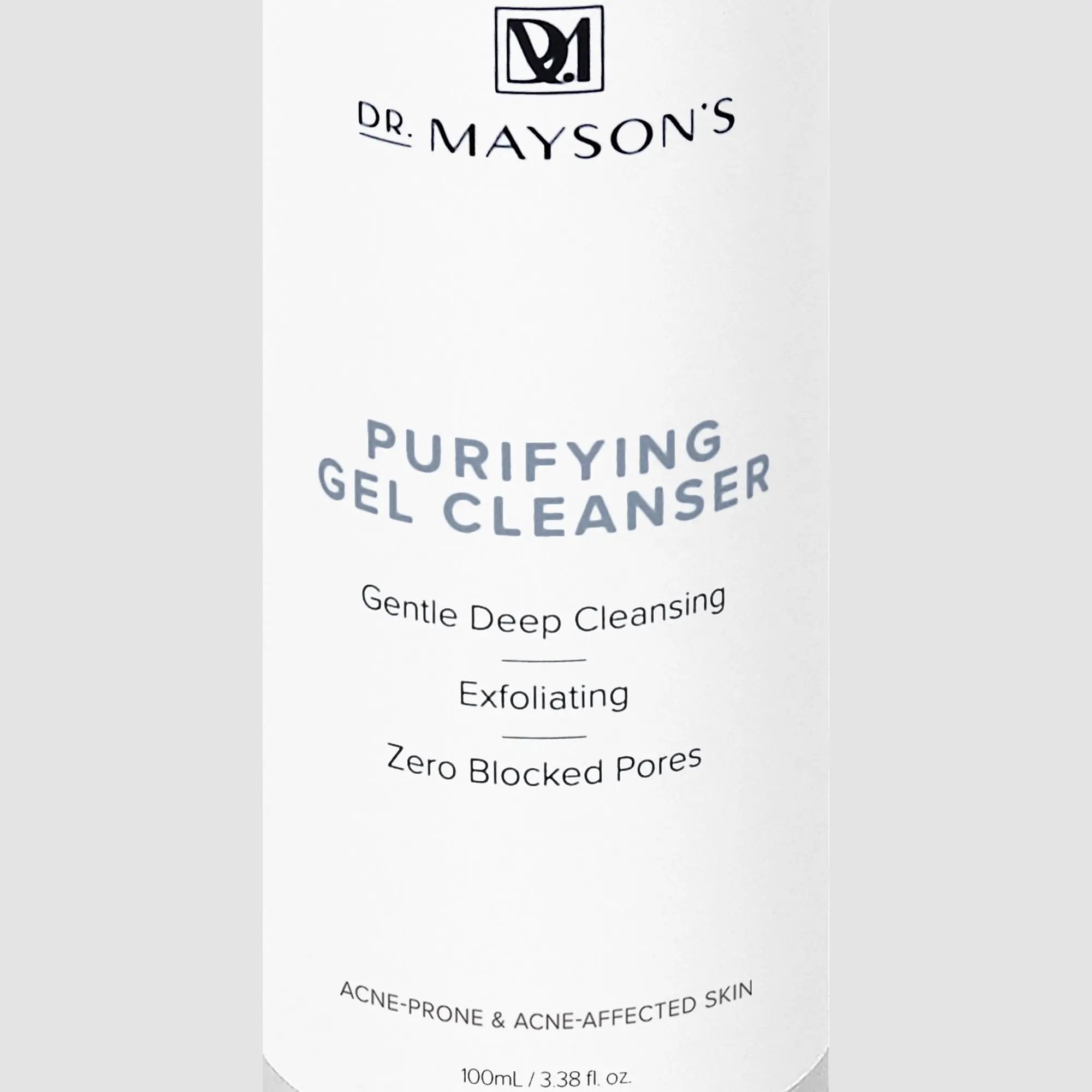 Dr. Mayson's Purifying Gel Cleanser bottle on a white background