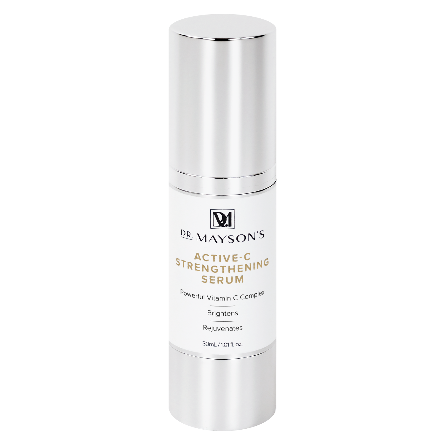 Dr. Mayson's Active-C Strengthening Serum bottle on a white background