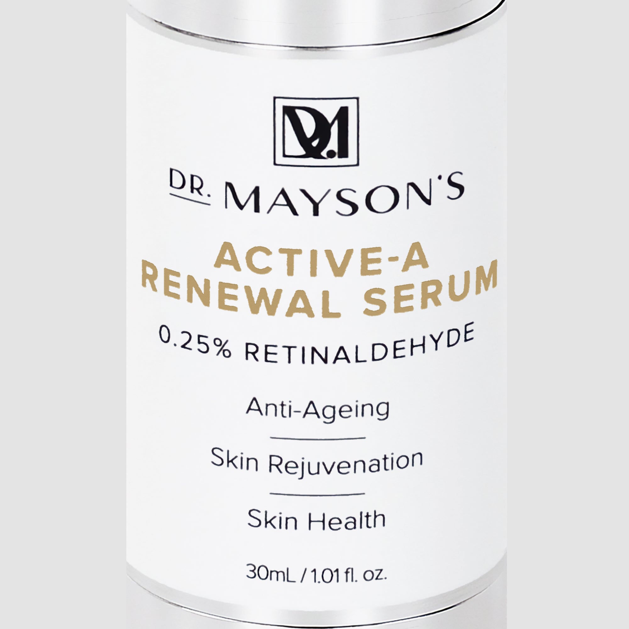 Dr. Mayson’s anti-ageing serum glows on skin in soft light