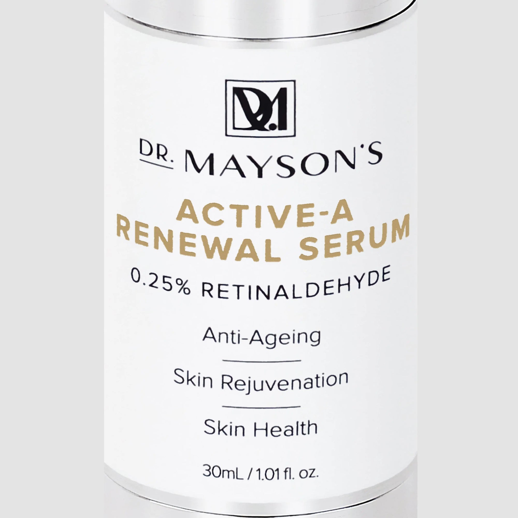Dr. Mayson’s anti-ageing serum glows on skin in soft light