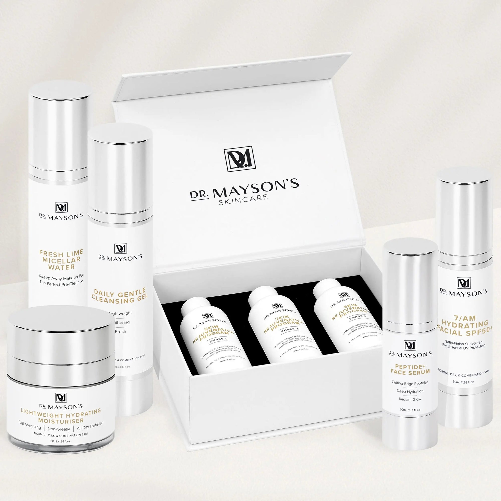 Dr Mayson's Ultimate Collection for Combination Skin. combination skin. best cleanser for combination skin. cleanser for combination skin. combination skin care. best moisturiser for combination skin. best combination skin cleanser.